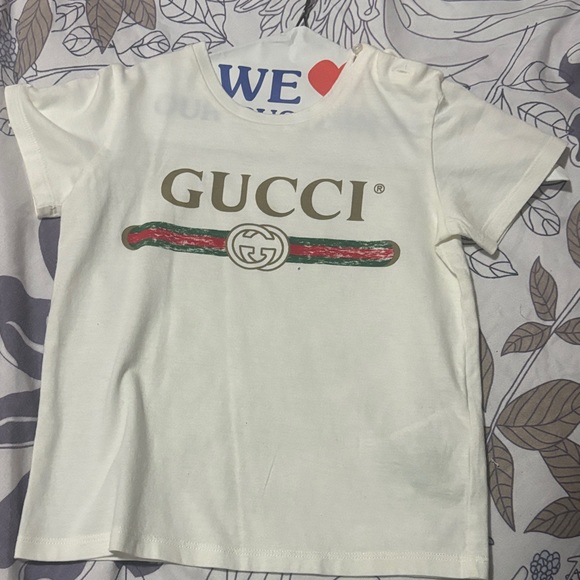Gucci Kids Cream Logo Tee